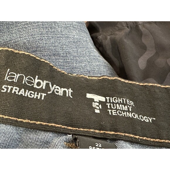 Lane Bryant Blue Jeans Tighter Tummy Technology Plus Size 22 Petite - Picture 5 of 5